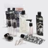 Black & Ivory Travel Bottles for Toiletries 11pc Set