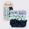 Garden Bouquet Ruched Satin Scrunchies 5pc Set