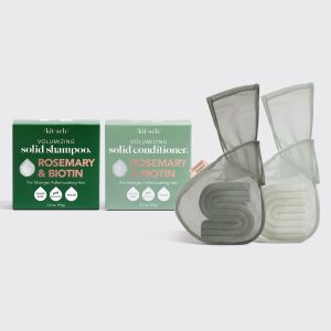 Rosemary & Biotin Shampoo & Conditioner Combo + Bar Saver Bags Bundle