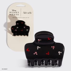Kitsch x Mickey and Minnie Cloud Claw Clip in Black Rhinestone
